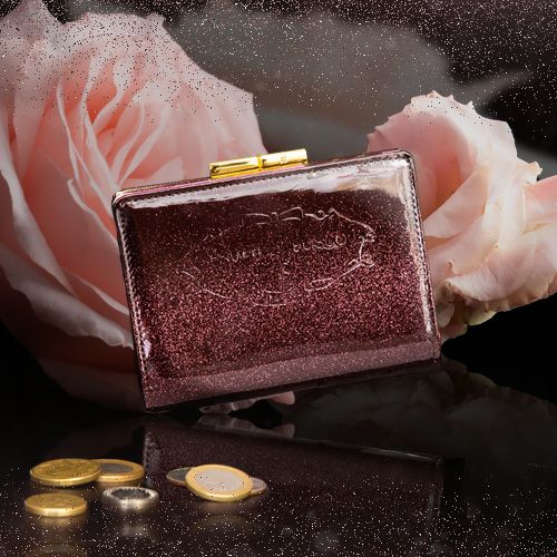バッグとお財布の専門店erutuocの人気エナメルレディース財布はFRUTTIのエルモ ローズシャンパーニュです