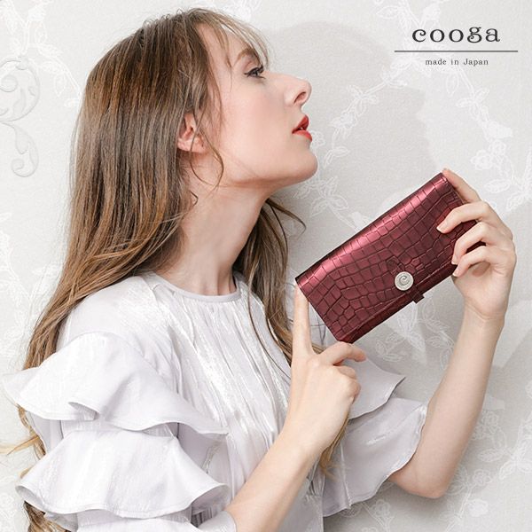 Coogaの人気2022年クリスマスプレゼントにおすすめの財布　Flat croco（フラットクロコ）