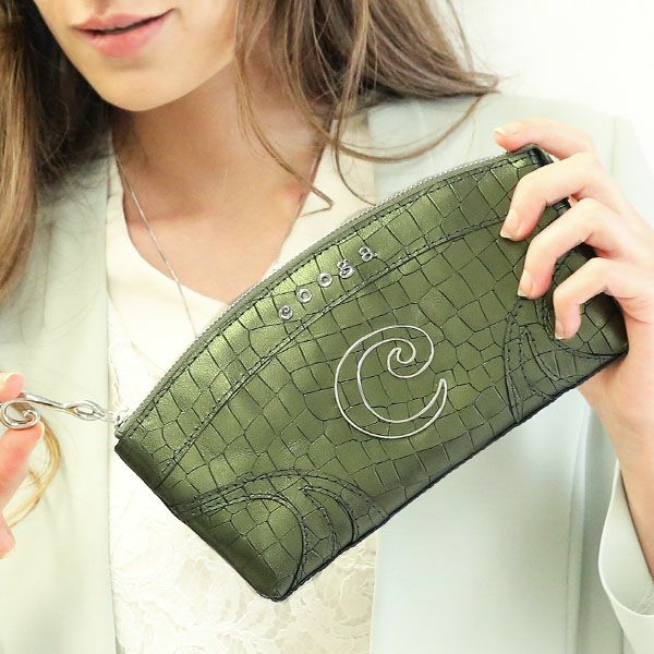 バッグとお財布の専門店erutuocの人気エナメルレディース財布はcoogaのアイヴィオリーブです