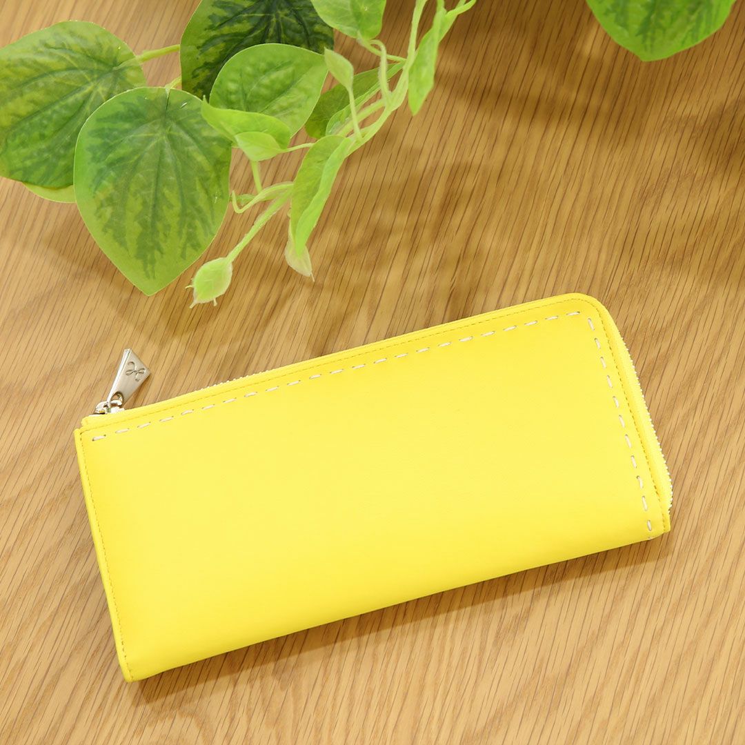 【傳濱野】触れた瞬間、指先とろけるクッションラムのL字長財布macaron wallet（マカロンウォレット）