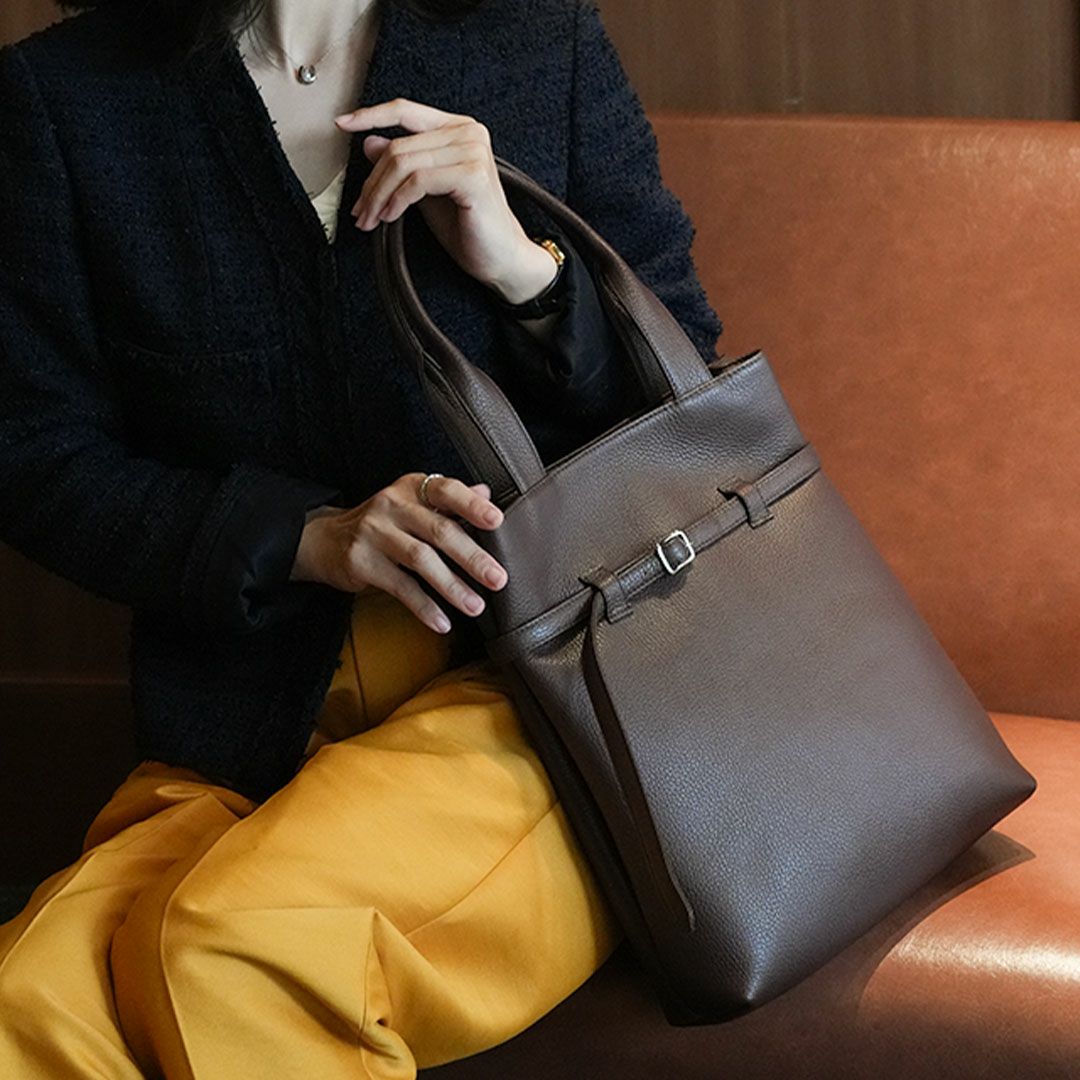 【傳濱野】イタリアンレザーでお仕立てする、大人の品格お稽古トートCecile（セシル）